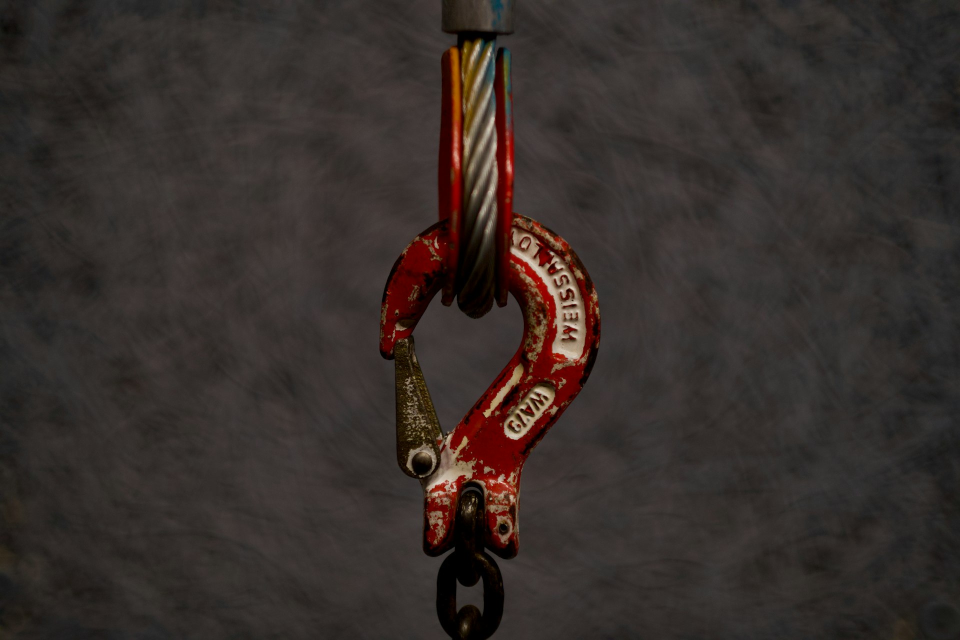 a red and white object